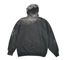 画像2: Used Carhartt Quarter Zip Sweat Hoodie Fade Black (2)