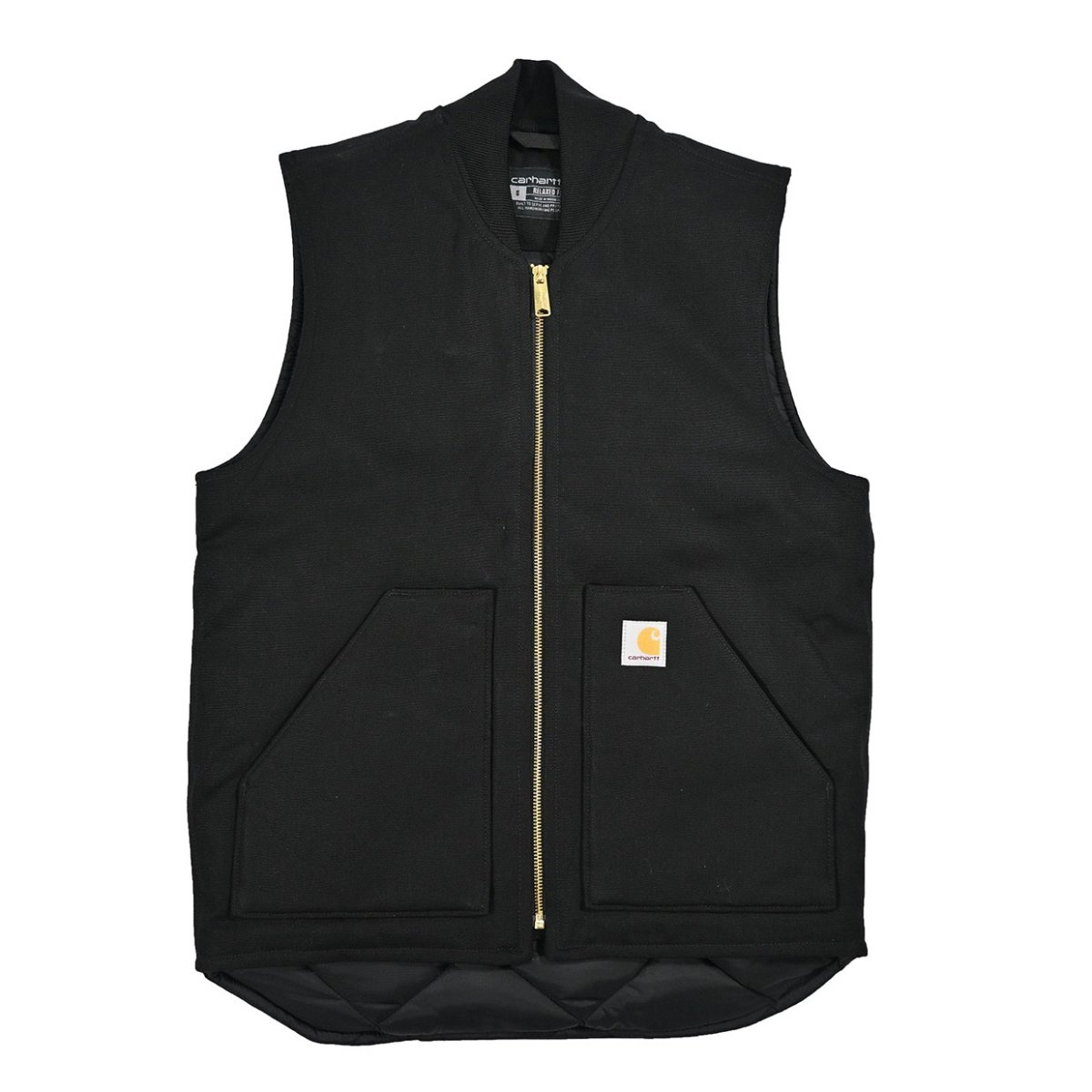 画像1: Used Carhartt Duck Vest Black (1)