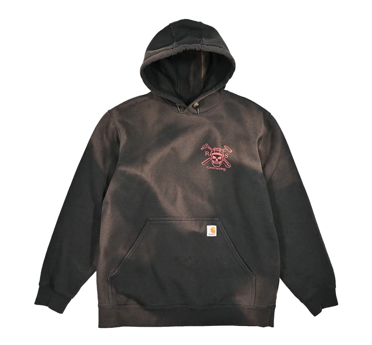 画像1: Used Carhartt Sweat Hoodie Fade Black (1)