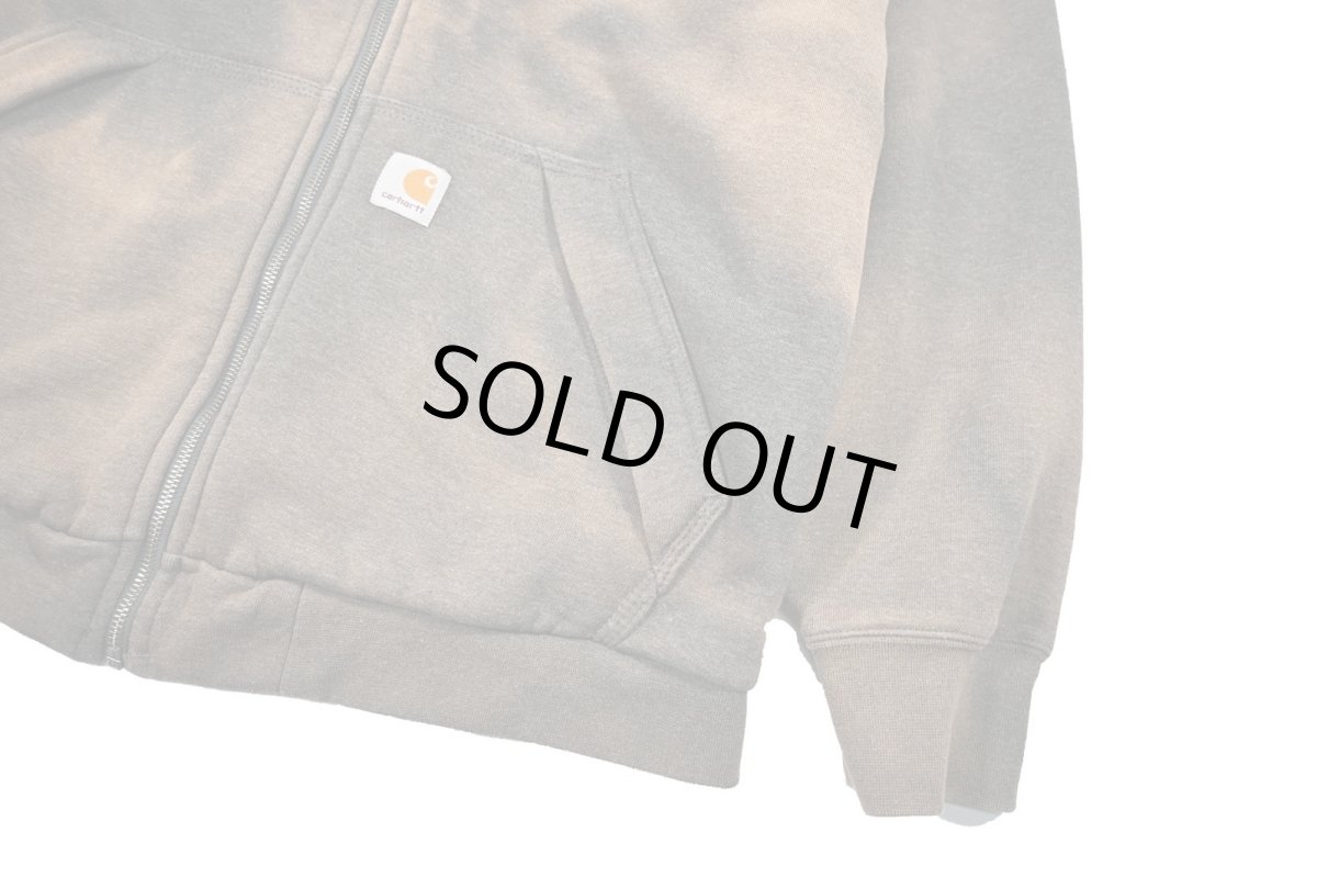 画像4: Used Carhartt Thermal Lined Zip Sweat Hoodie Fade Charcoal (4)