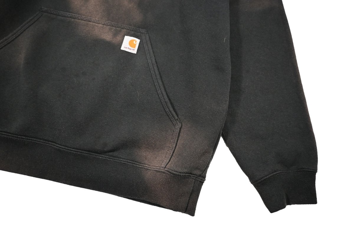 画像4: Used Carhartt Sweat Hoodie Fade Black (4)