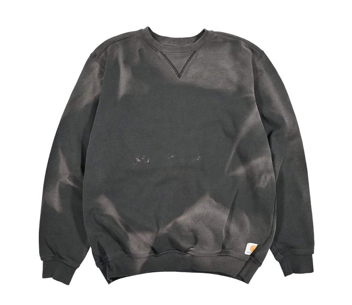画像1: Used Carhartt Sweat Shirt Fade Black (1)