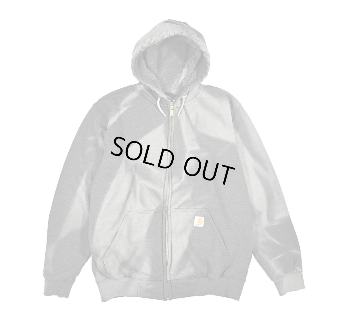 画像1: Used Carhartt Zip Sweat Hoodie Fade Charcoal (1)