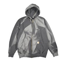画像1: Used Carhartt Zip Sweat Hoodie Fade Charcoal (1)