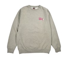 画像1: Deadstock Stussy Print Sweat Shirt Grey (1)