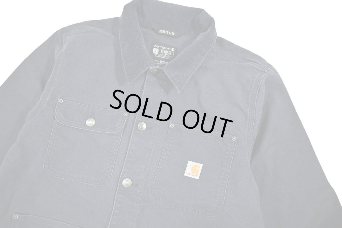 画像3: Carhartt Aged Duck Unlined Chore Coat Navy (3)