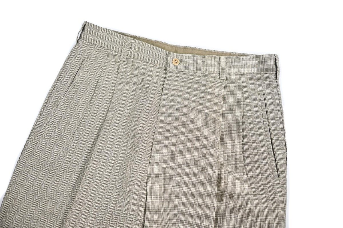 画像2: Deadstock Savane Pleated Slacks (2)