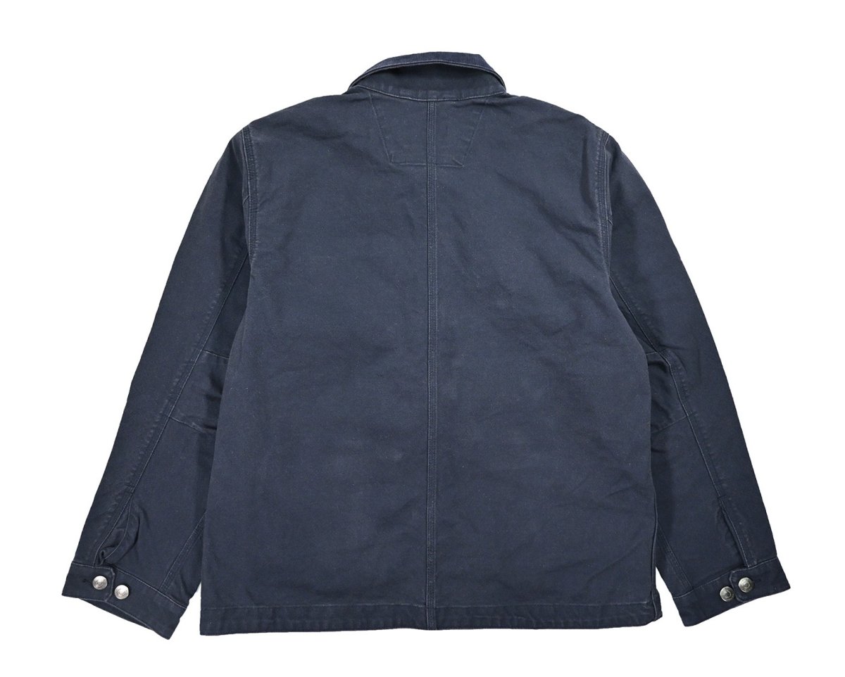 画像2: Carhartt Aged Duck Unlined Chore Coat Navy (2)