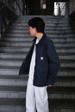 画像8: Carhartt Aged Duck Unlined Chore Coat Navy (8)