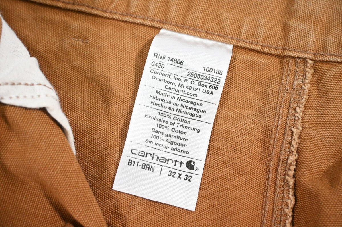 画像7: Used Carhartt Customized Duck Carpenter Pants Brown カーハート (7)