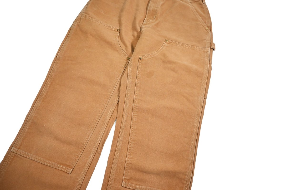 画像4: Used Carhartt Duck Double Knee Carpenter Pants Cut Off Brown made in USA カーハート (4)