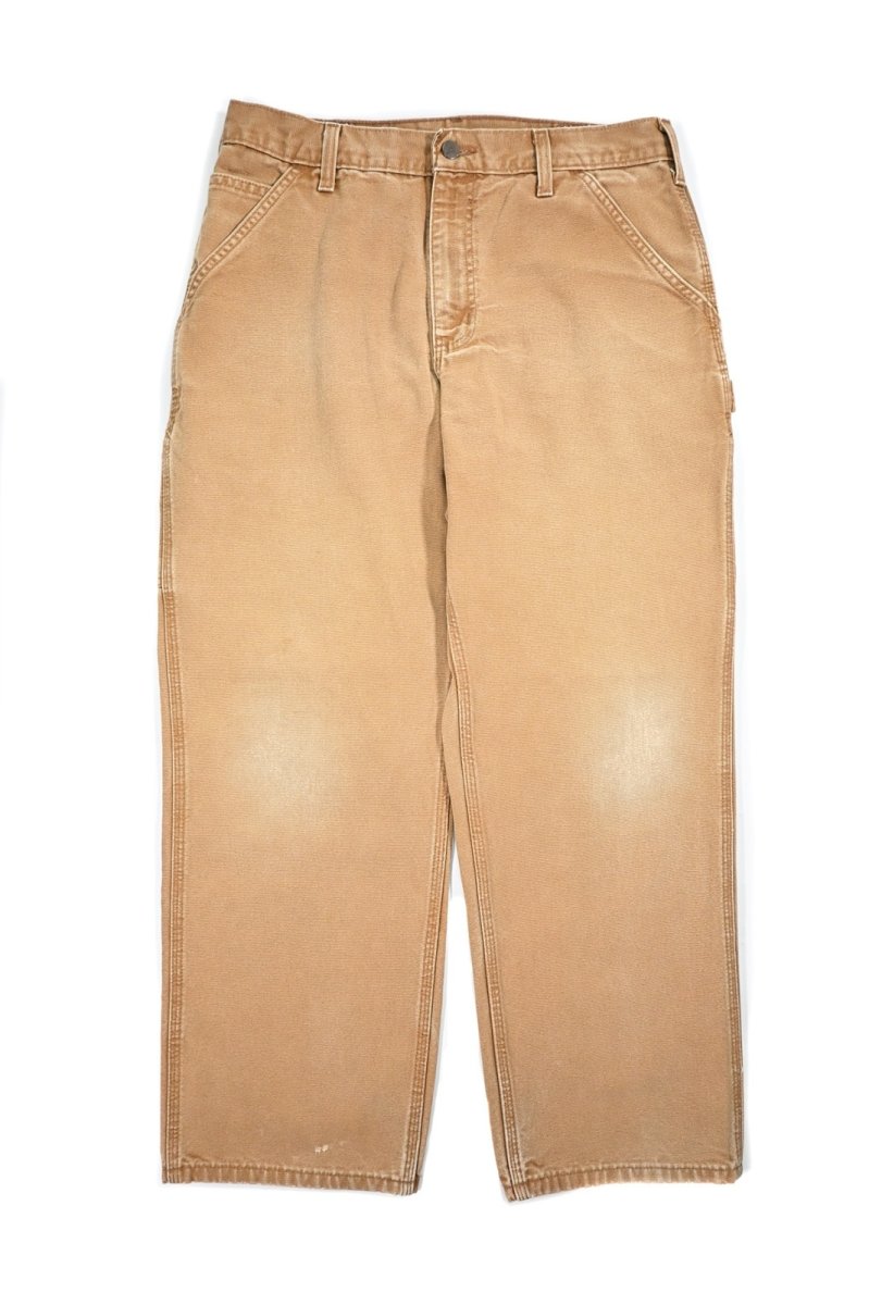 画像1: Used Carhartt Duck Carpenter Pants Brown カーハート (1)