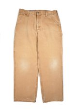 画像1: Used Carhartt Duck Carpenter Pants Brown カーハート (1)