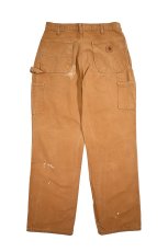 画像2: Used Carhartt Customized Duck Carpenter Pants Brown カーハート (2)