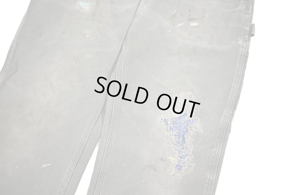 画像5: Used Carhartt Customized Duck Carpenter Pants Moss カーハート (5)