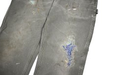 画像5: Used Carhartt Customized Duck Carpenter Pants Moss カーハート (5)