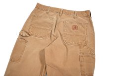 画像4: Used Carhartt Duck Carpenter Pants Brown カーハート (4)