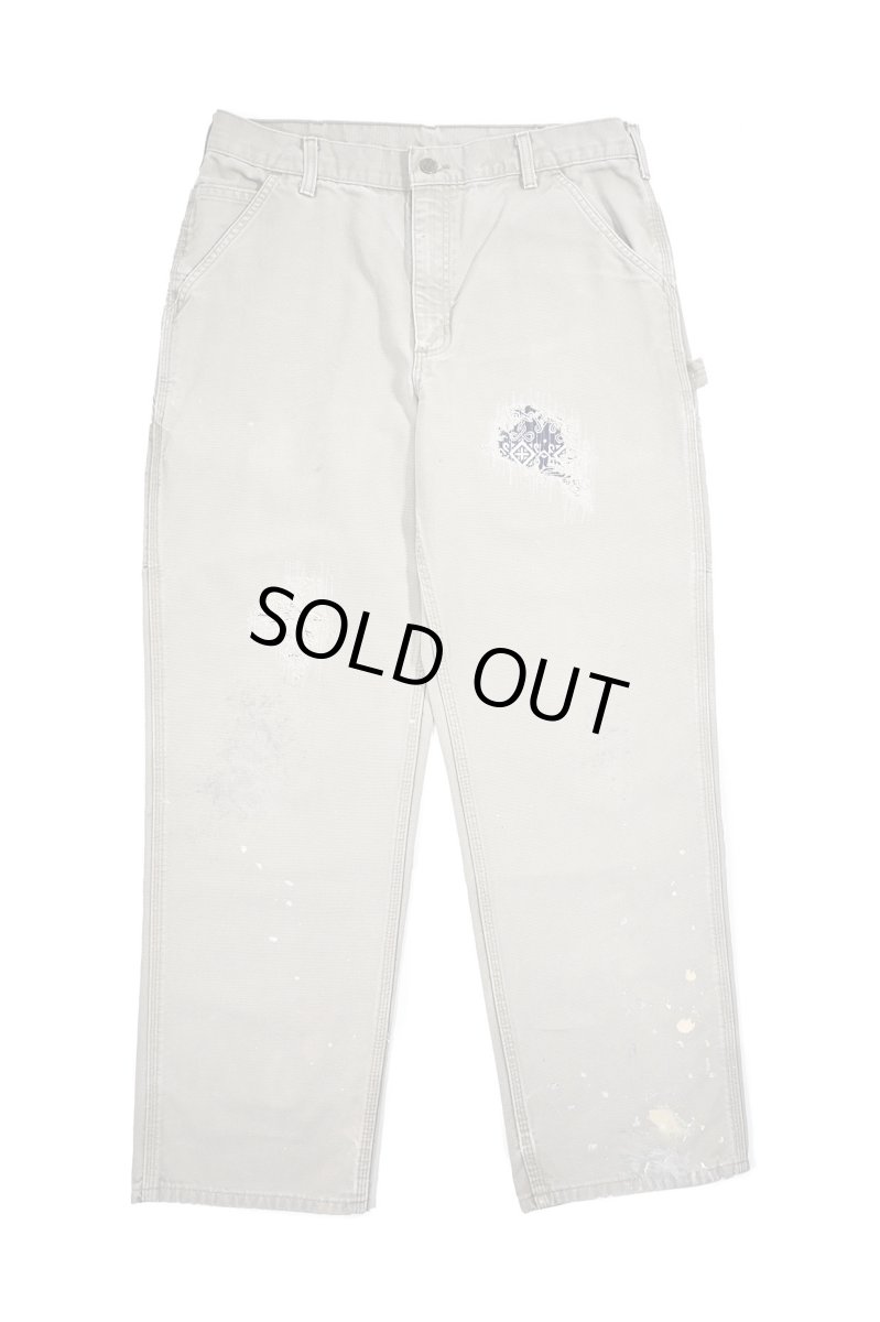 画像1: Used Carhartt Customized Duck Carpenter Pants Desert カーハート (1)