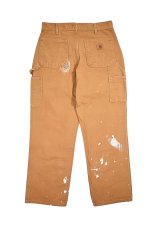 画像2: Used Carhartt Customized Duck Carpenter Pants Brown カーハート (2)