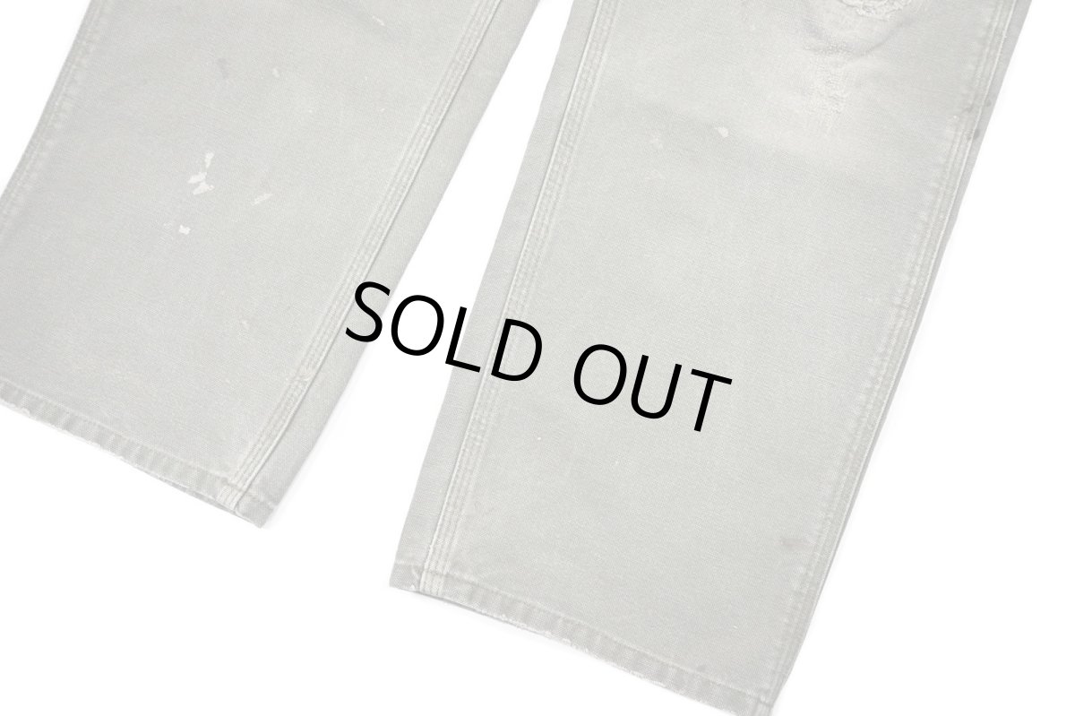 画像4: Used Carhartt Customized Duck Carpenter Pants Moss カーハート (4)