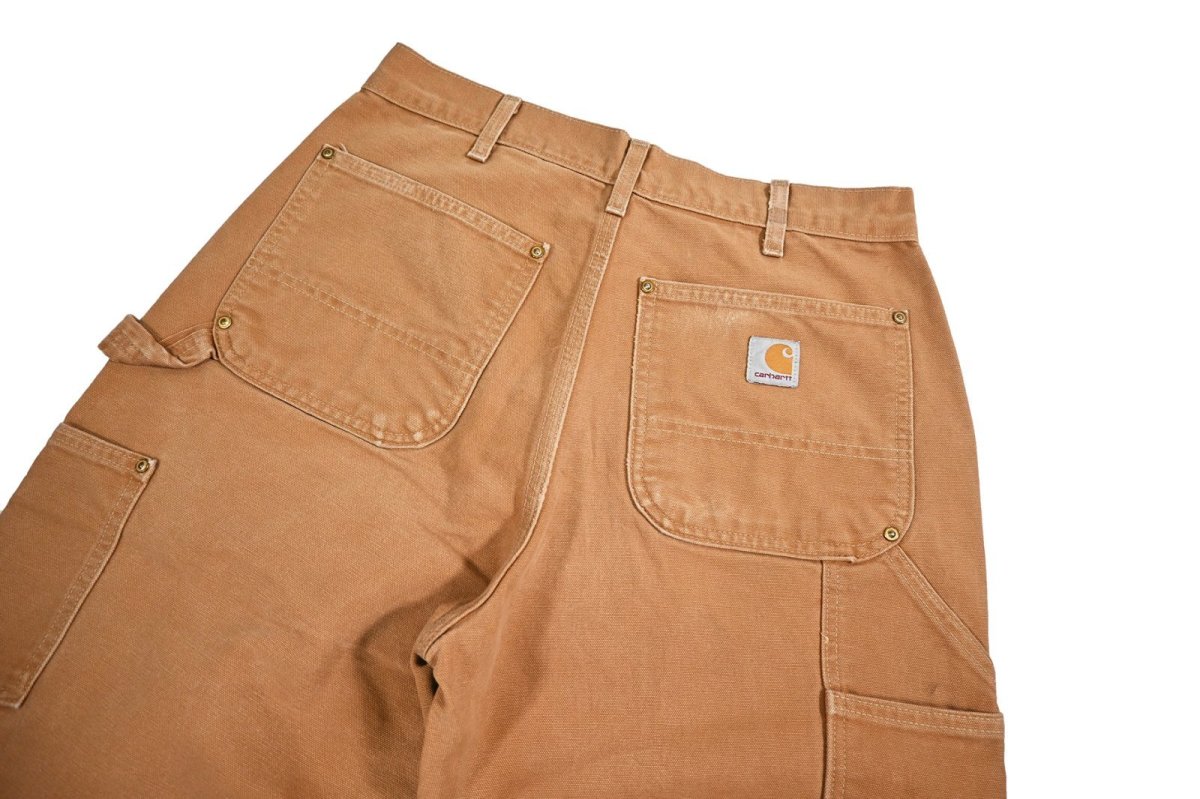 画像5: Used Carhartt Duck Double Knee Carpenter Pants Cut Off Brown made in USA カーハート (5)