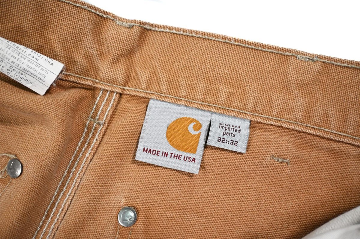 画像7: Used Carhartt Duck Double Knee Carpenter Pants Cut Off Brown made in USA カーハート (7)