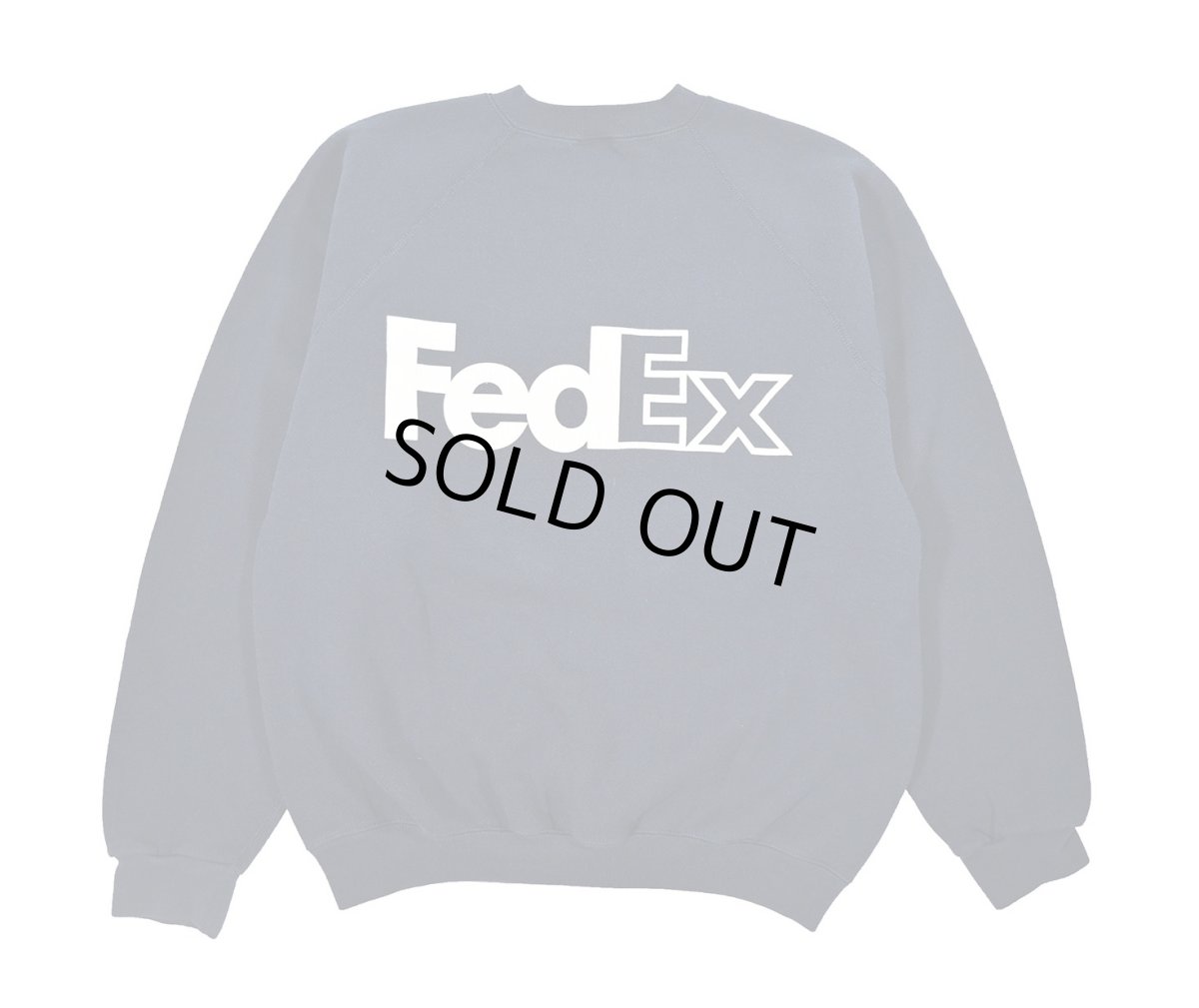 画像2: Used Print Raglan Sleeve Sweat Shirt "FedEx" (2)