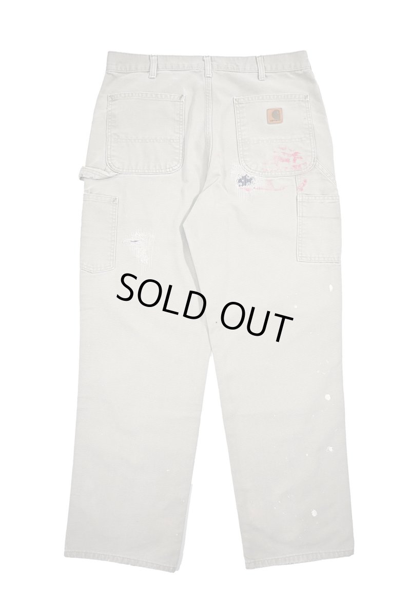 画像2: Used Carhartt Customized Duck Carpenter Pants Desert カーハート (2)