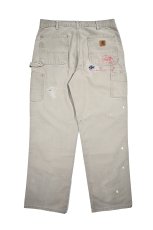 画像2: Used Carhartt Customized Duck Carpenter Pants Desert カーハート (2)
