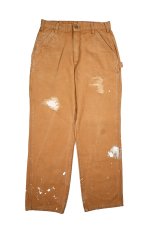 画像1: Used Carhartt Customized Duck Carpenter Pants Brown カーハート (1)