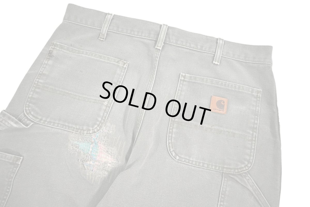 画像6: Used Carhartt Customized Duck Carpenter Pants Moss カーハート (6)