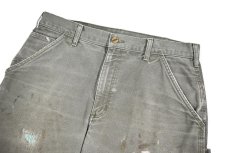 画像3: Used Carhartt Customized Duck Carpenter Pants Moss カーハート (3)