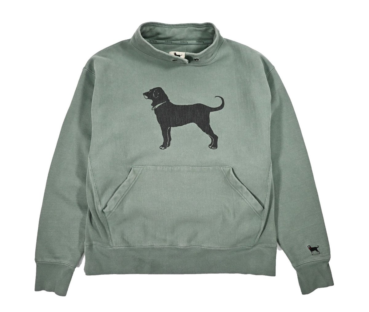 画像1: Used The Black Dog Louie Collar Sweat Shirt (1)
