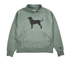 画像1: Used The Black Dog Louie Collar Sweat Shirt (1)