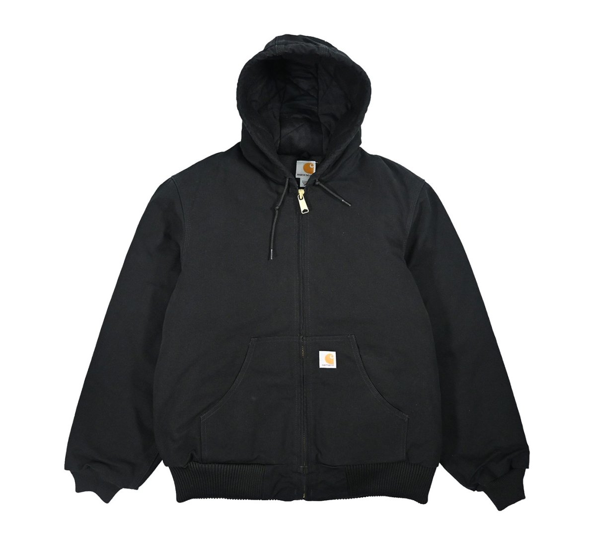 画像1: Used Carhartt Duck Active Jacket Black made in USA (1)