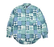 画像1: Used Gap Patchwork Flannel B/D Shirt (1)