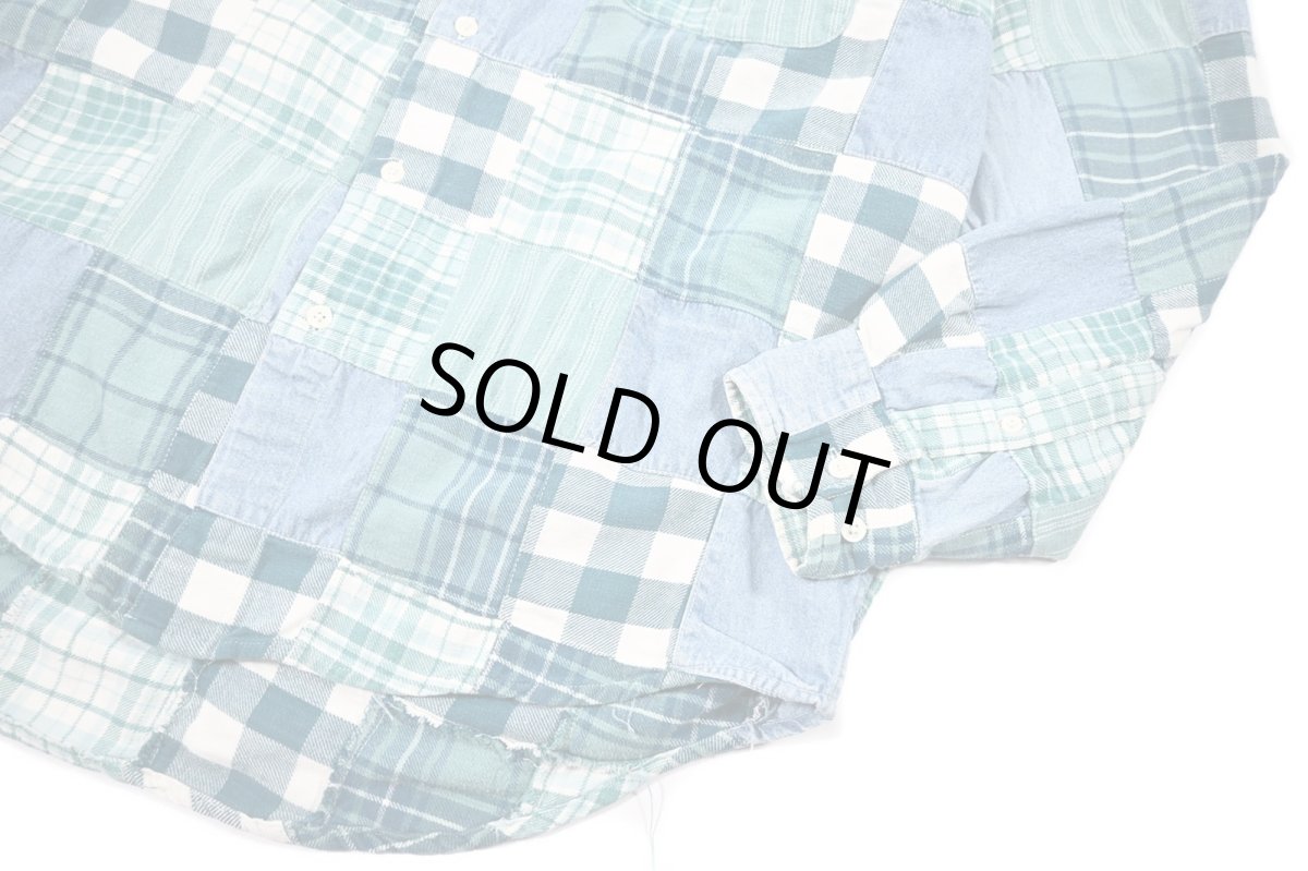 画像3: Used Gap Patchwork Flannel B/D Shirt (3)