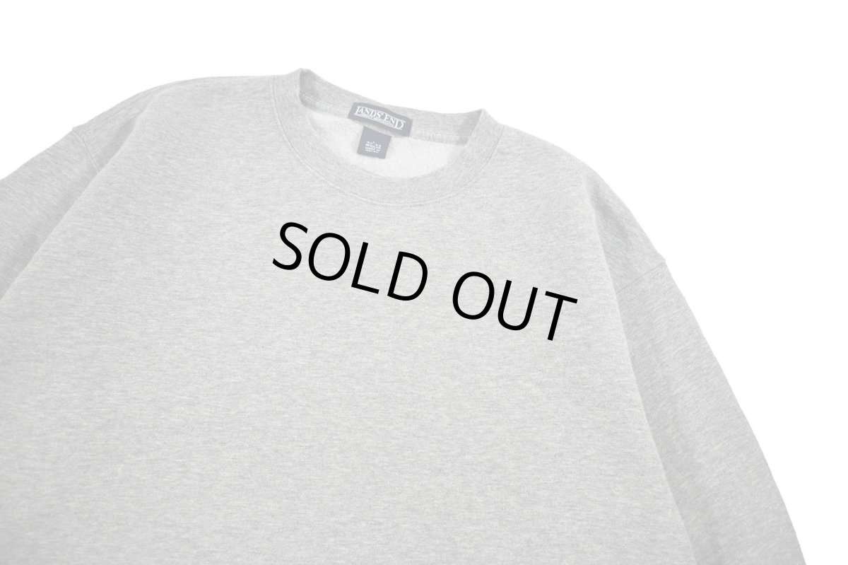 画像2: Deadstock Lands' End Blank Sweat Shirt Grey (2)