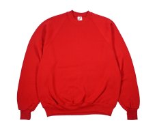 画像1: Deadstock Jerzees Raglan Sleeve Blank Sweat Shirt Red made in USA (1)