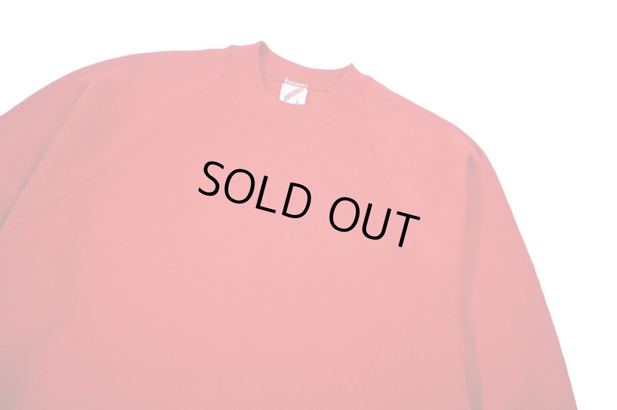 画像2: Deadstock Jerzees Raglan Sleeve Blank Sweat Shirt Red made in USA (2)