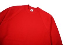 画像2: Deadstock Jerzees Raglan Sleeve Blank Sweat Shirt Red made in USA (2)