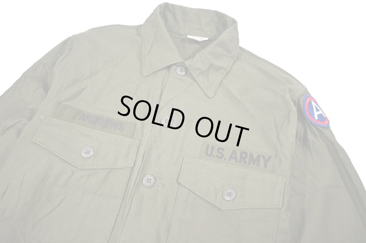 画像2: Deadstock Us Military Cotton Sateen OG-107 Utility Shirt (2)