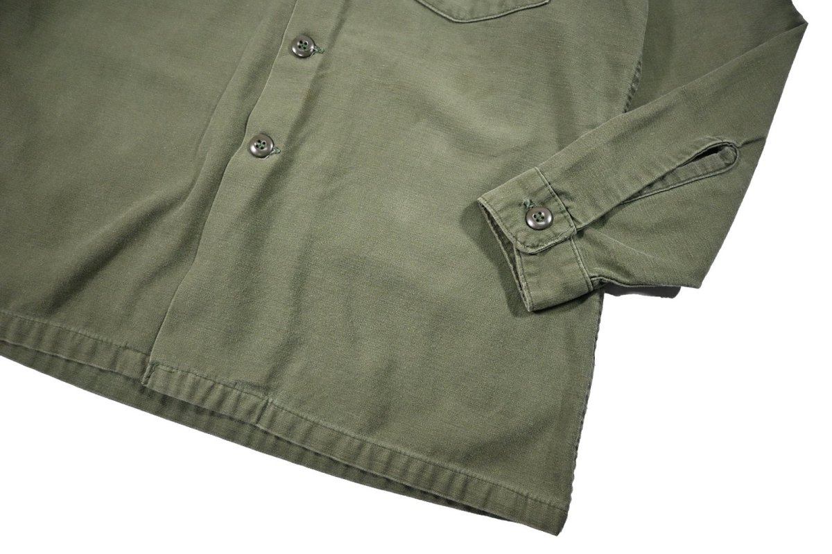 画像3: Used Us Military Cotton Sateen OG-107 Utility Shirt (3)