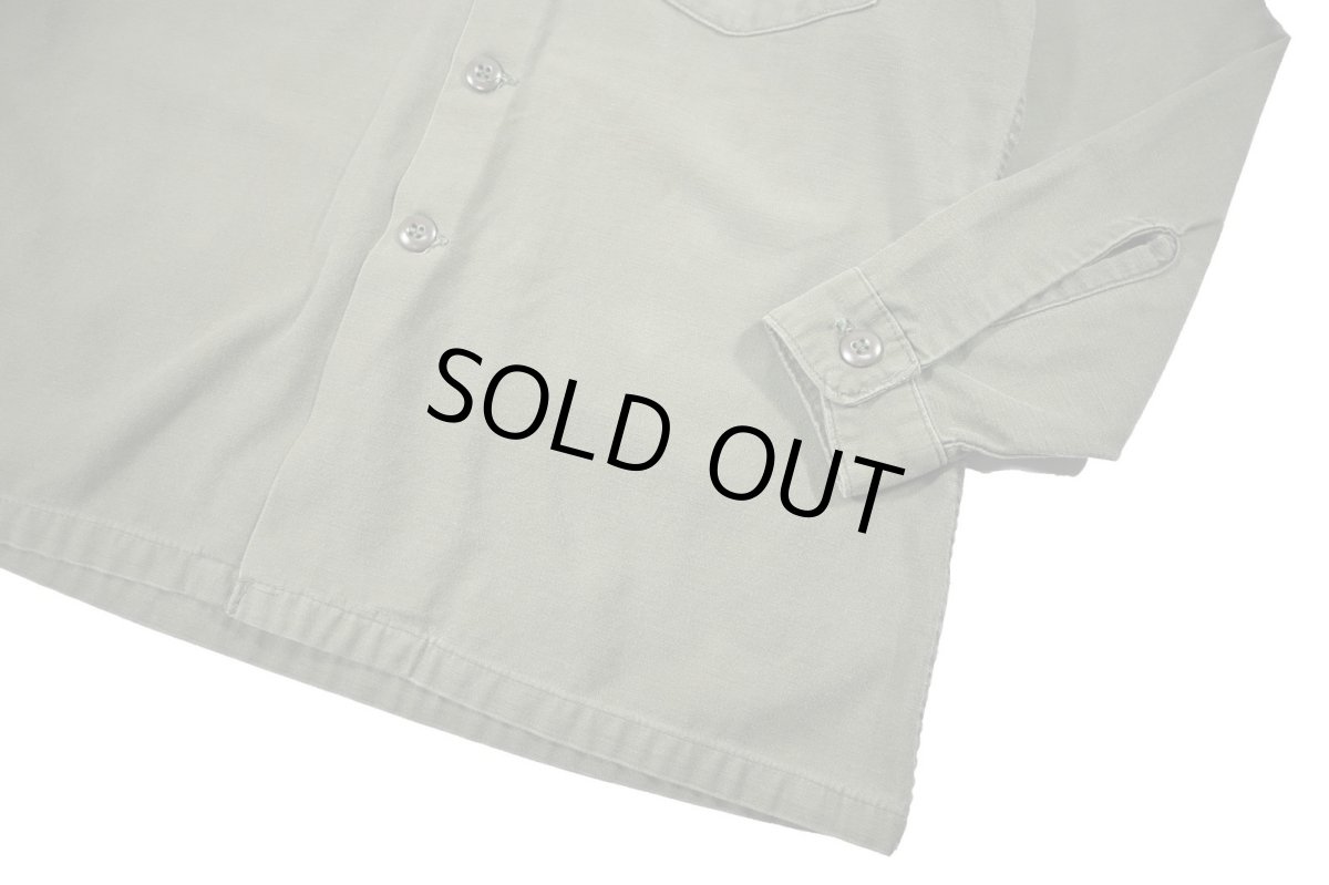 画像3: Used Us Military Cotton Sateen OG-107 Utility Shirt (3)