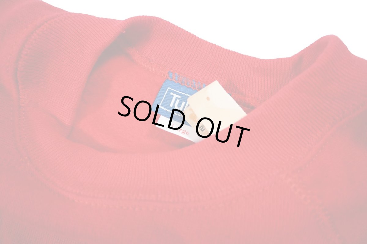 画像4: Deadstock Tultex Raglan Sleeve Blank Sweat Shirt Red made in USA (4)