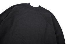画像2: Deadstock Raglan Sleeve Blank Sweat Shirt Black (2)