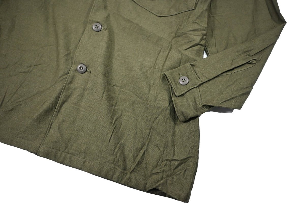 画像3: Deadstock Us Military Cotton Sateen OG-107 Utility Shirt (3)