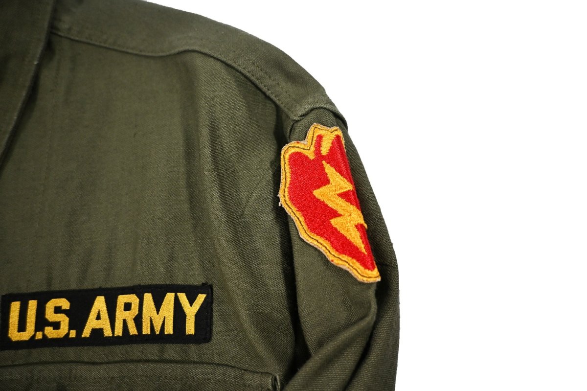 画像4: Used Us Military Cotton Sateen OG-107 Utility Shirt (4)