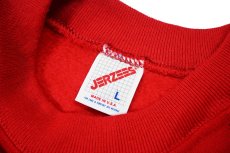 画像4: Deadstock Jerzees Raglan Sleeve Blank Sweat Shirt Red made in USA (4)