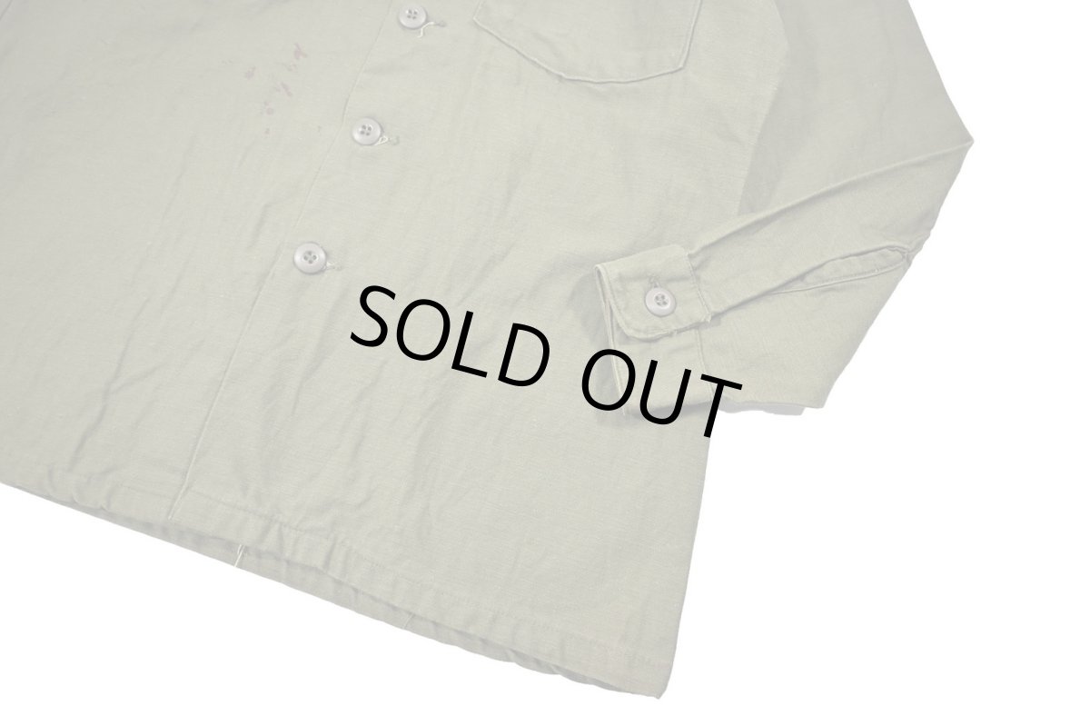 画像3: Used Us Military Cotton Sateen OG-107 Utility Shirt (3)